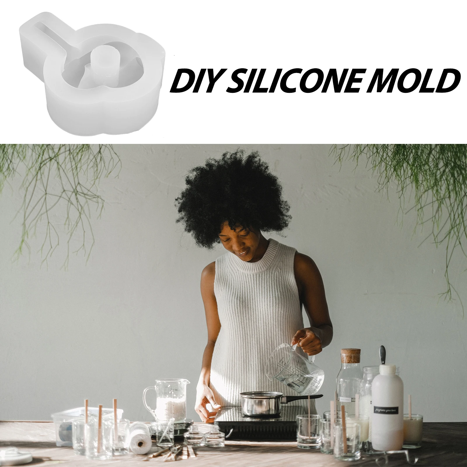 

Silicone Holder Mold Decorative Knot Silicone Casting Mold DIY Holder for Tabletop Decor DIY Molds