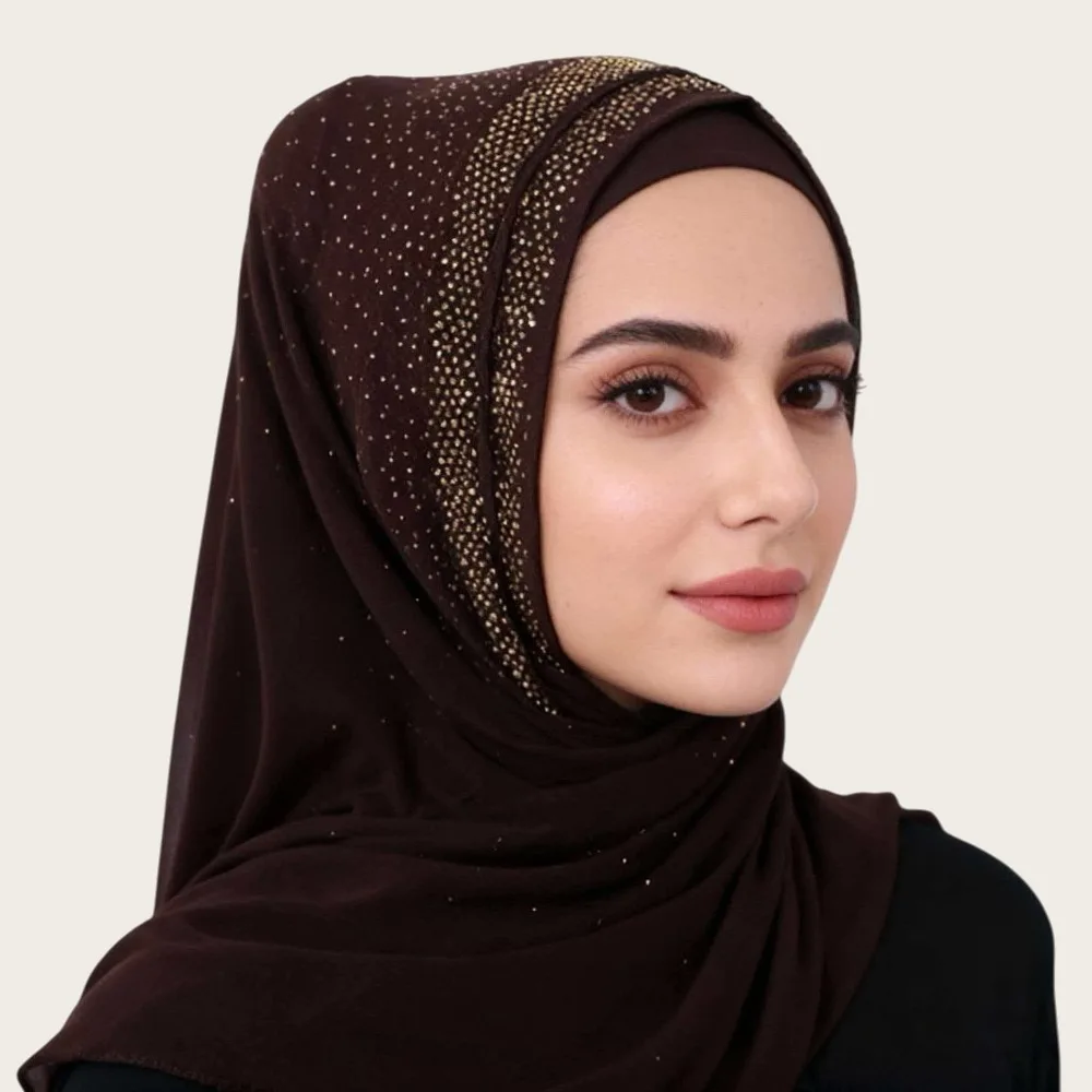 

New Chiffon Muslim Instant Turban Solid Color Breathable Islamic Crinkle Shawl Full Cover Islamic Headscarf