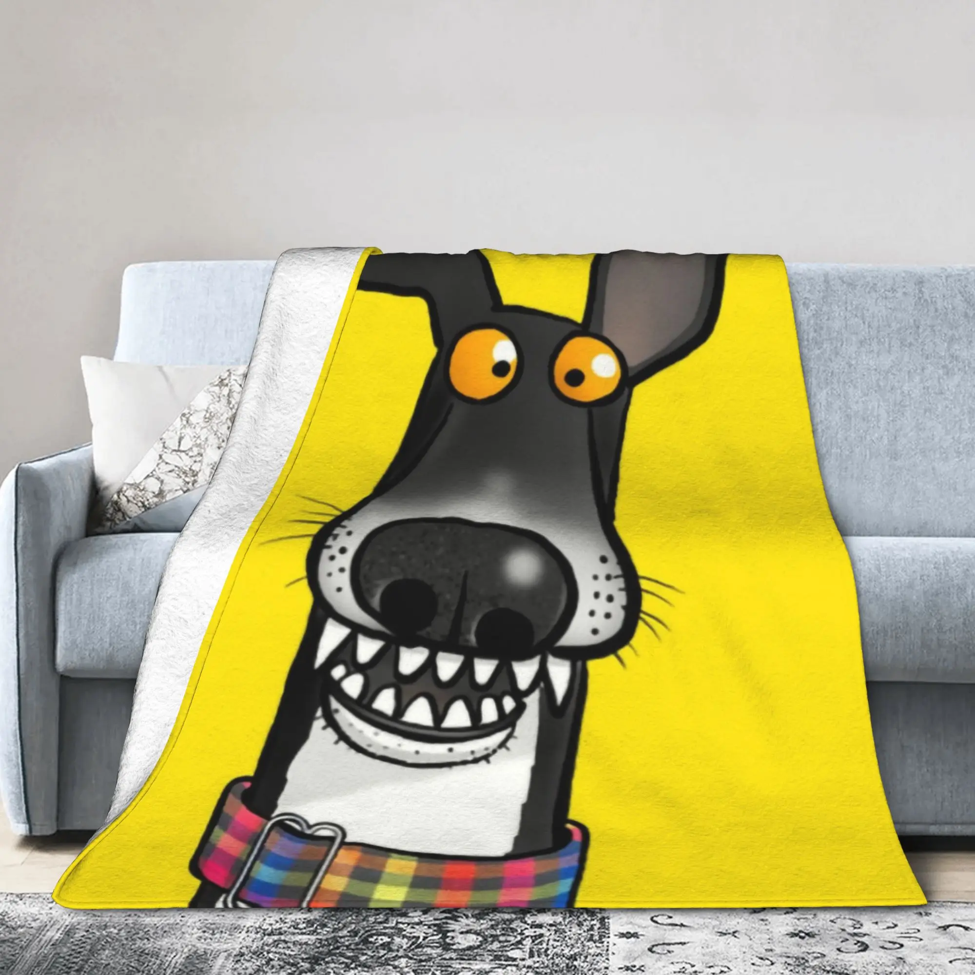 Custom Cute Greyhound Whippet Sighthound Dog Blanket 3D Print Soft Flannel Fleece Throw Blankets for Home Bedroom Sofa Quilt