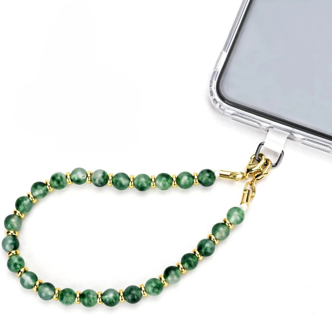 Marble Beaded Phone Wrist Strap Universal Universal for Phone Case Keys Compatible with iPhone, Samsung, Most Smartphones