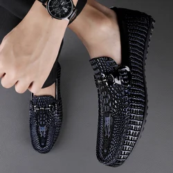 Brand Luxury Shoes Leather Fashion Loafers Classic Leather Shoes Slip-On Driving Shoes Men's Casual Moccasin Soft Sole High-end