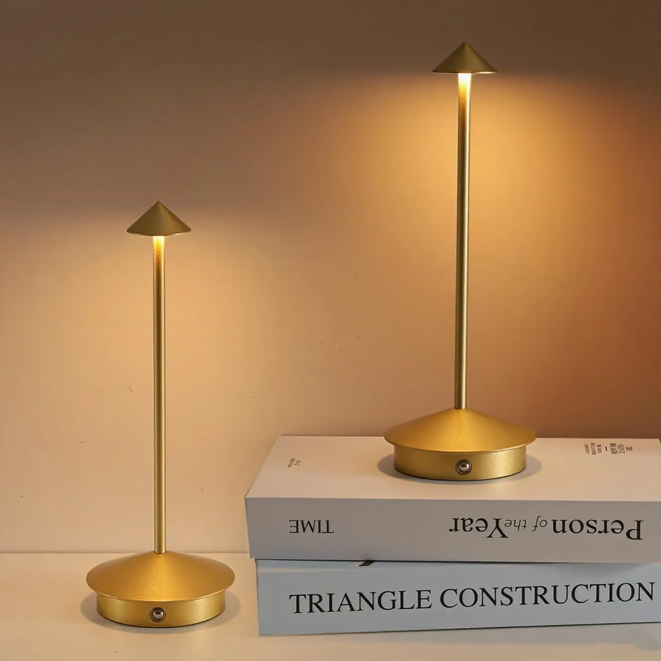 

Rechargeable LED Desk Lamp Set of 2, 5000mAh Battery, Touch Dimming, 3 Colors for Indoor Outdoor Use