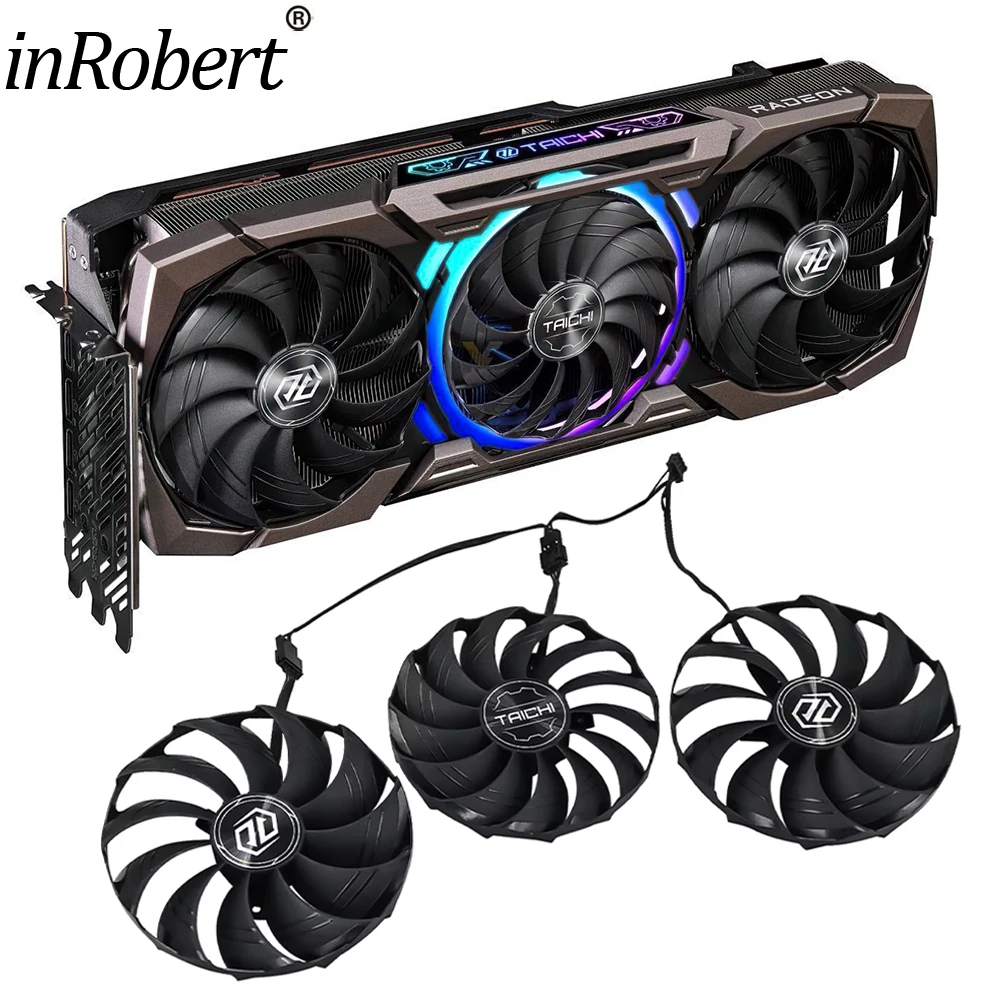 For ASROCK RX 7900 XT 7900 XTX TaiChi Video Card Fan 107MM 97MM CF1010H12S RX7900XT RX7900XTX Graphics Card Cooling Fan