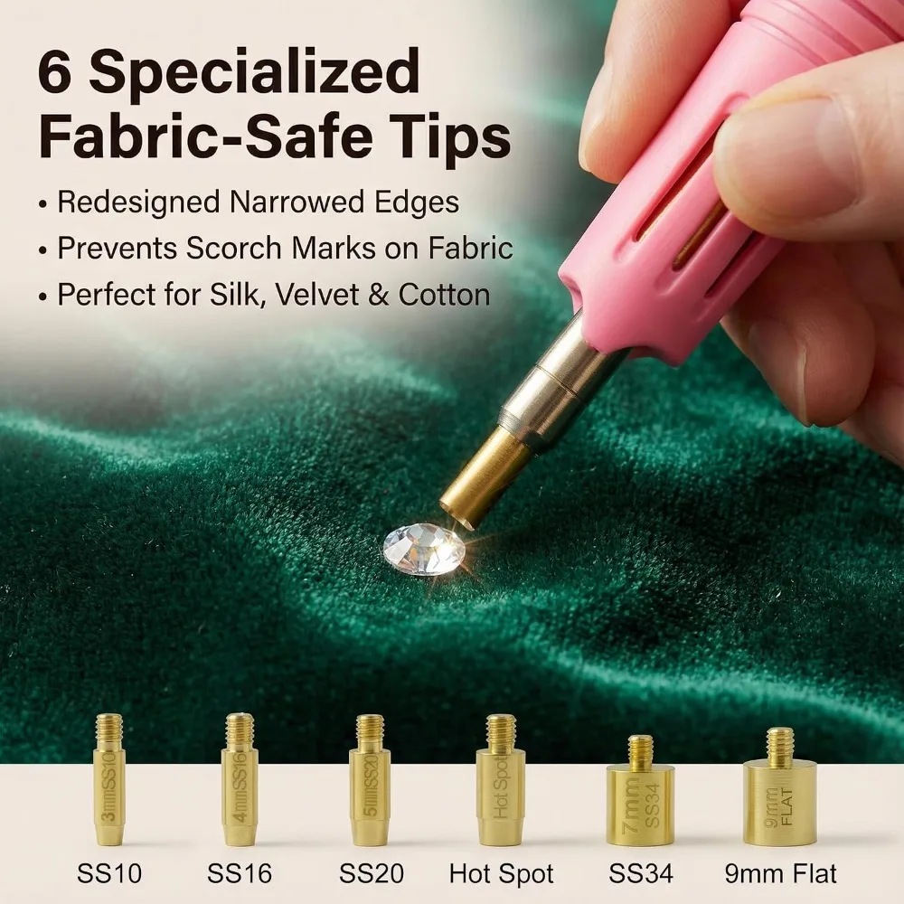 Hot Fix Rhinestone Setter Machine Wand Bedazzler Tool Kit with 5000 Pcs AB Crystal Clear Rhinestones 3 Sizes Gems for Clothes Fabric Crafts view 4