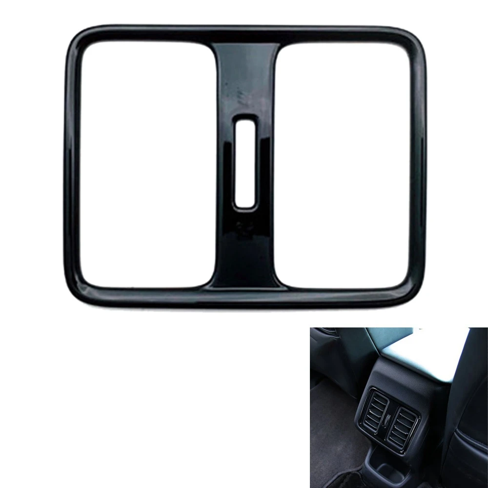 For Honda Vezel HR-V HRV 2021 2022 Interior Car Glossy Black Rear Seat Air Conditioning Vent Cover Trim Decoration