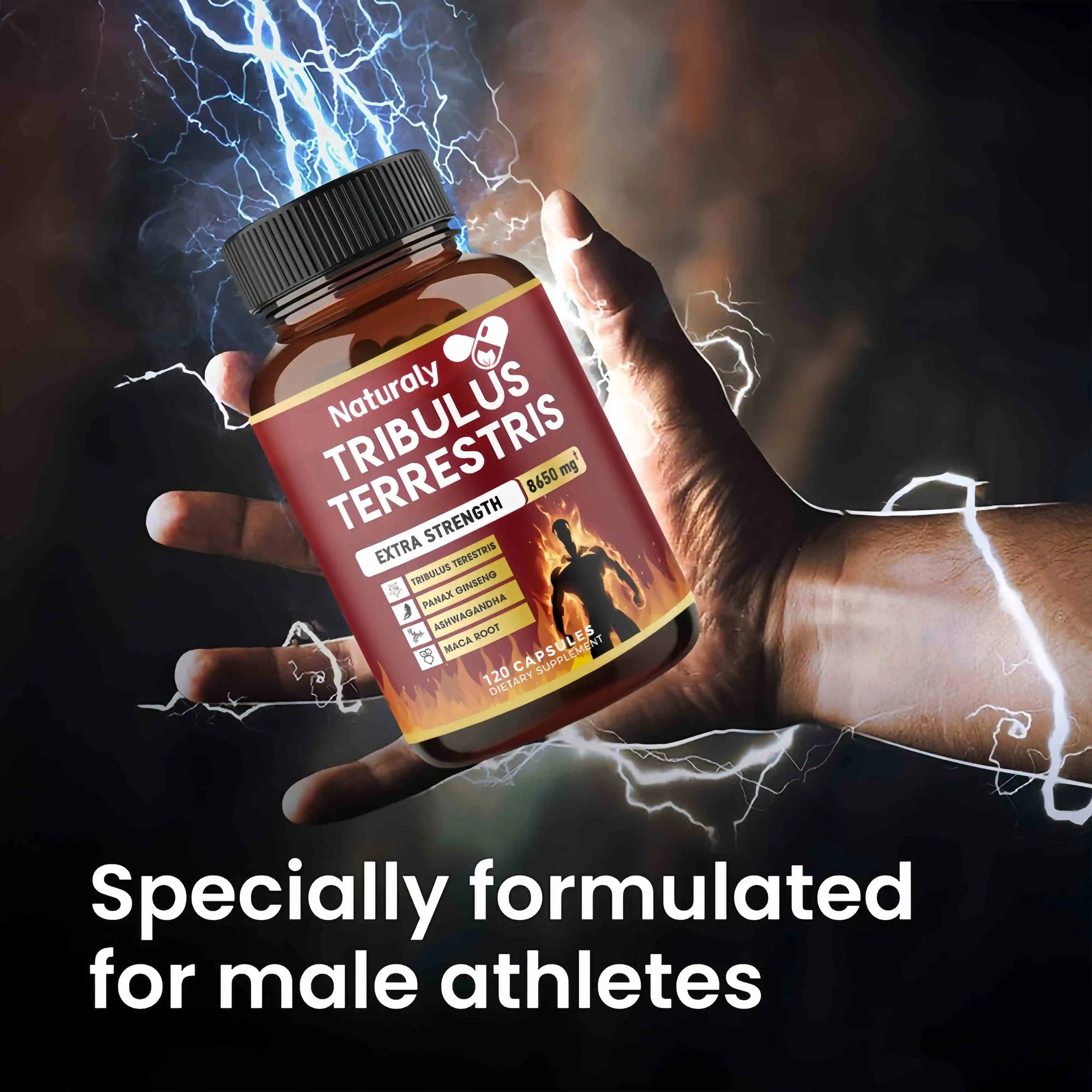 Tribulus Terrestris Extract Capsules for Men and Women - Supports Energy, Mood, Endurance and Athletic Performance