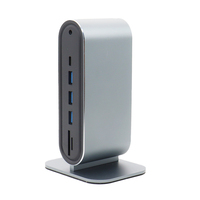 USB C Docking Station 4K HD Vertical Hub 15 in 1 with Triple Monitor RJ45 1000M,USB 3.0/2.0,PD 3.0,SD/TF,Audio 3.5