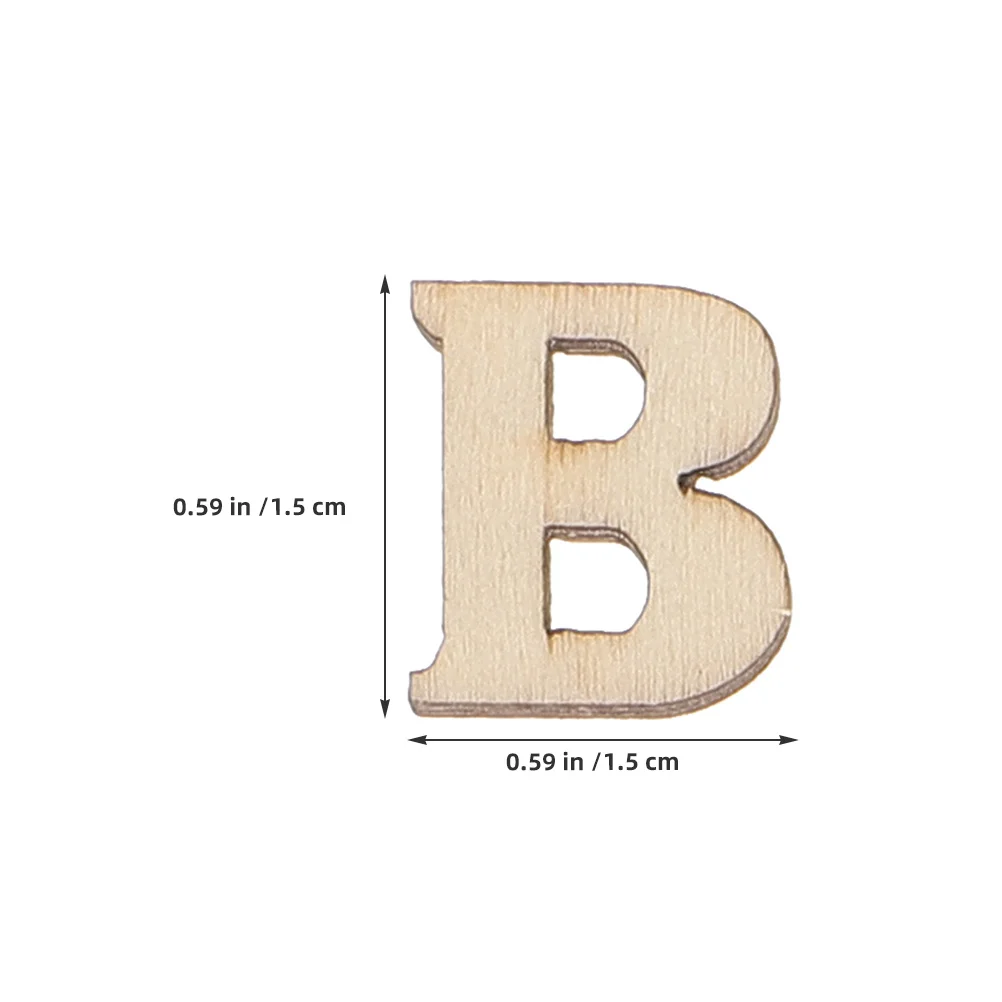 Petites lettres en bois de 0.59 pouces, pièces de l'alphabet vierges pour bricolage, artisanat d'intérieur de la maison, projets de peinture personnalisés naturels, 416 pièces