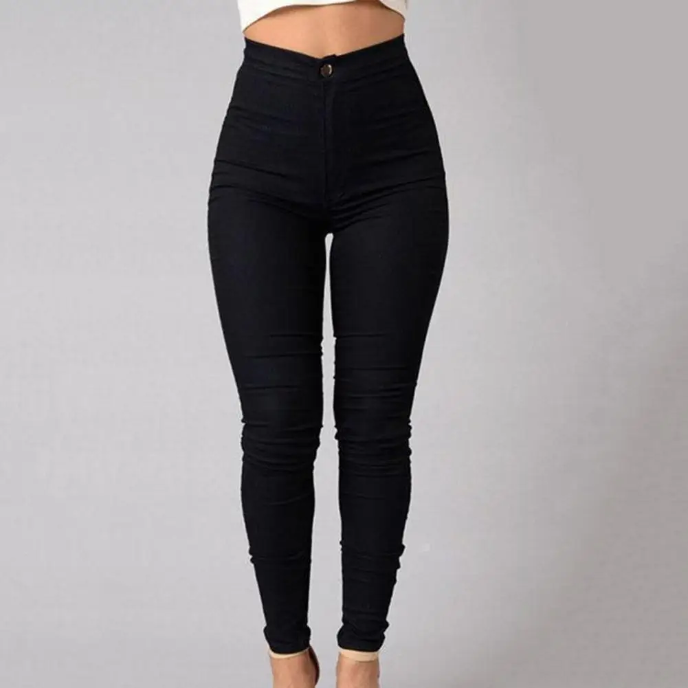 Excellent  Lady Trousers M to 3XL Tight Fit Women Trousers Stretchy Solid Color Women Trousers for Date