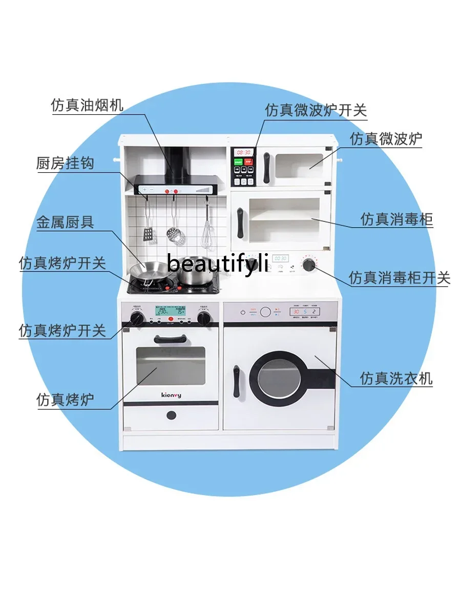 Set da cucina per bambini Grande grande casa da gioco in legno per bambini in legno Bambole per la scuola materna Giocattoli per la casa