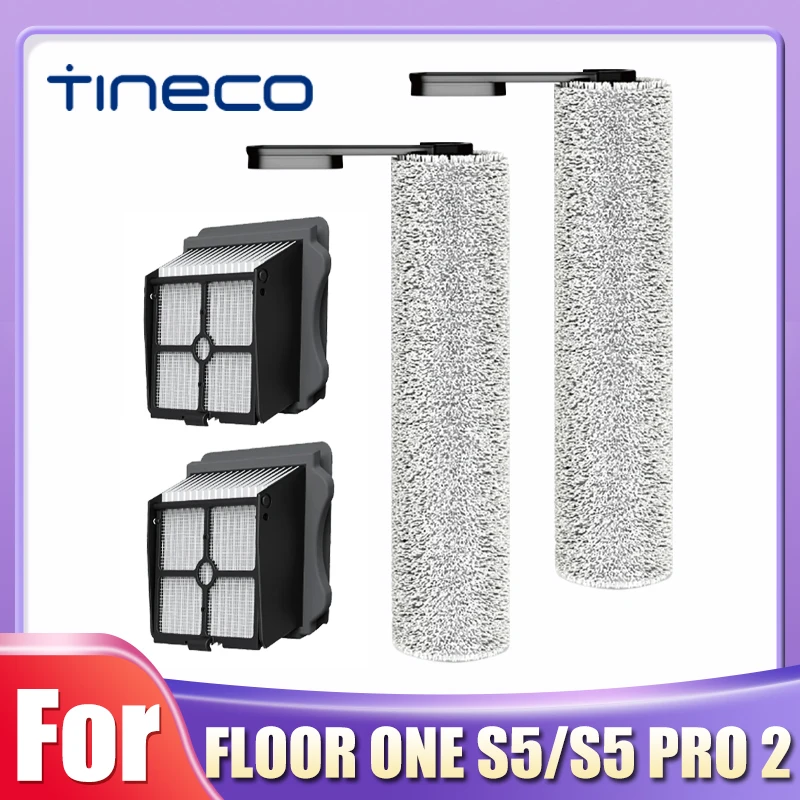 

Replacement HEPA Filter And Brush Roller For Tineco Floor ONE S5/S5 PRO 2 Wet Dry Vacuum Cleaner Accessories Parts