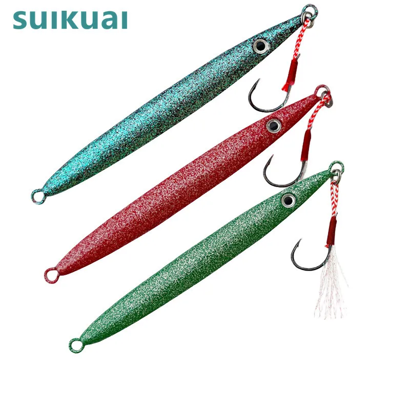 

New 60g 80g iron plate colorful fast sinking lure fake bait sea fishing bionic fishing gear pesca mar wedkarstwo akcesoria