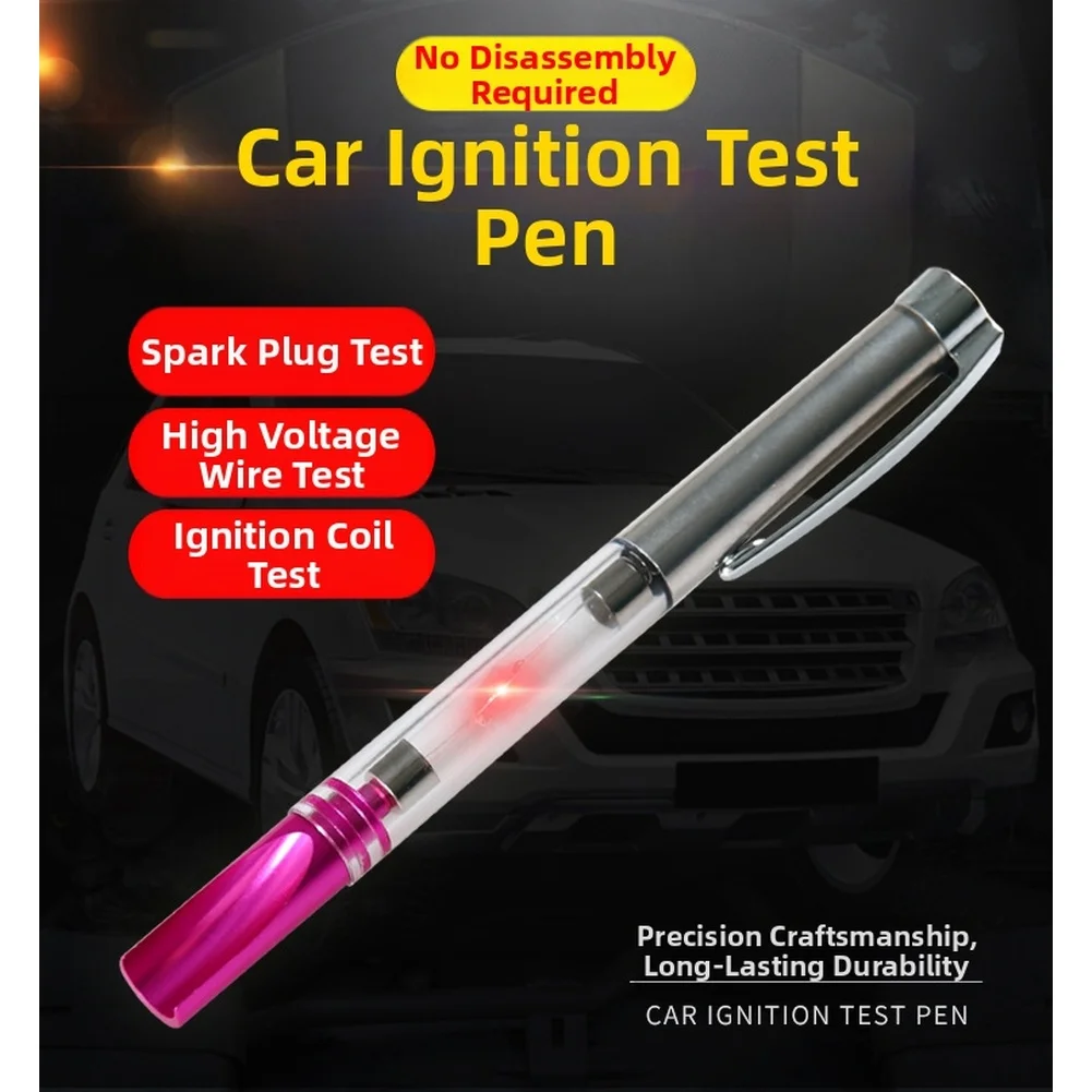 1PC Car High Voltage Ignition Tester Pen Spark Component Wire Diagnostic Tool Autos Wire Test Test Igniton Spark Diagn Tool