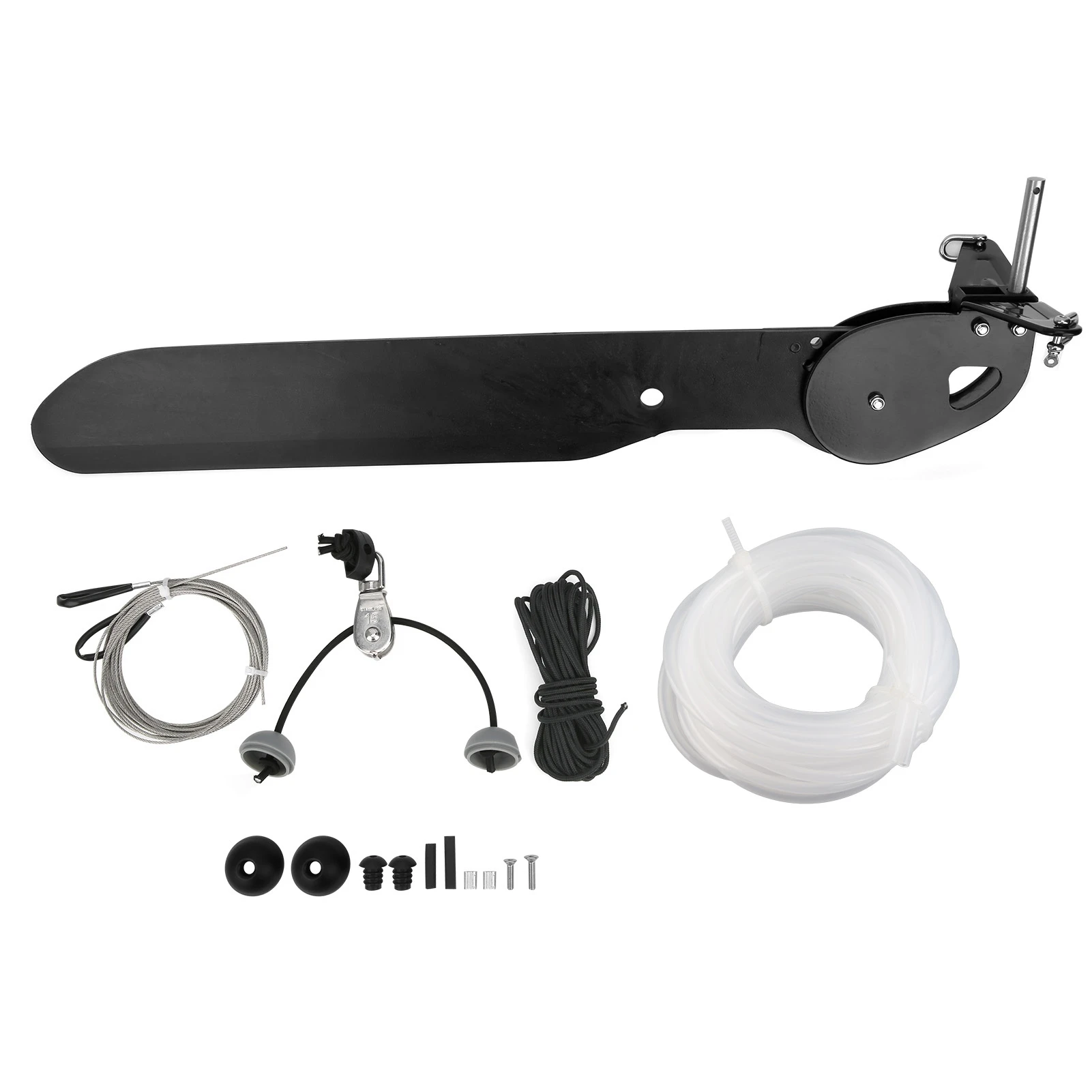 

Canoeing Rudder Fishing Boat Rudder Tail Rudder Plastic Canoeing Accessory Tail Vane Rudder Set for Sea Kayaks Fishing Boat Ship