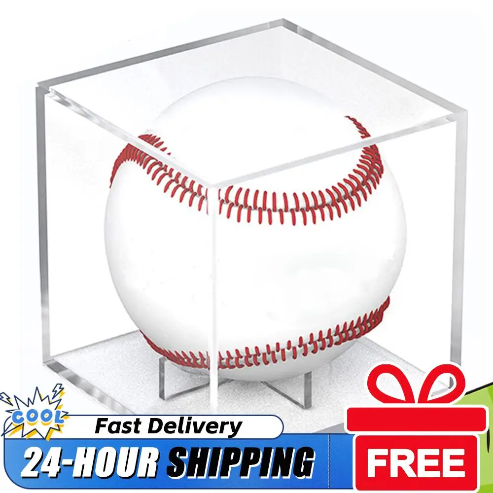 

Прозрачный акриловый футляр для бейсбольных мячей, квадратный, с защитой от УФ-излучения, идеально подходит для памятной коллекции.