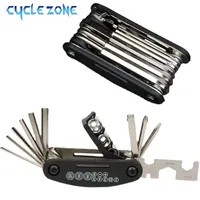 16 in 1 Multipurpose Bike Repair Tool Kits Bicycle Multi Tool Screwdriver Tire Levers Hex Spoke Wrench Folding Repair Tools