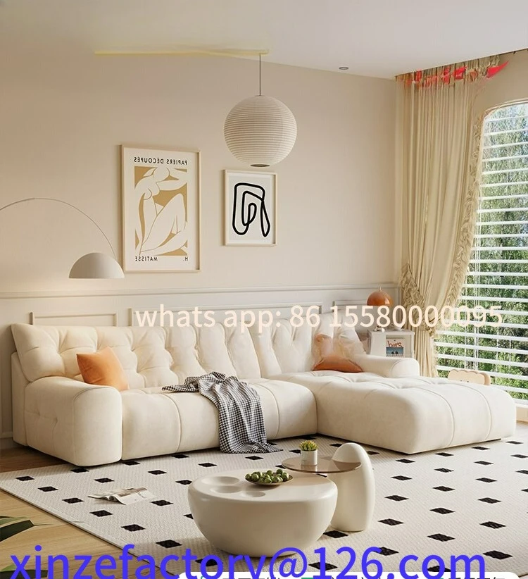 

Customizable French Cream Wind Bear Sofa Modern Simple Small Apartment Living Room