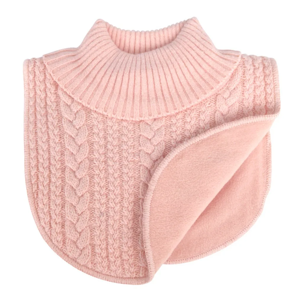 

Утолщенный вязаный искусственный воротник из искусственной шерсти, ветрозащитный теплый детский шарф, съемный зимний стиль, утеплитель для шеи для мальчиков и девочек