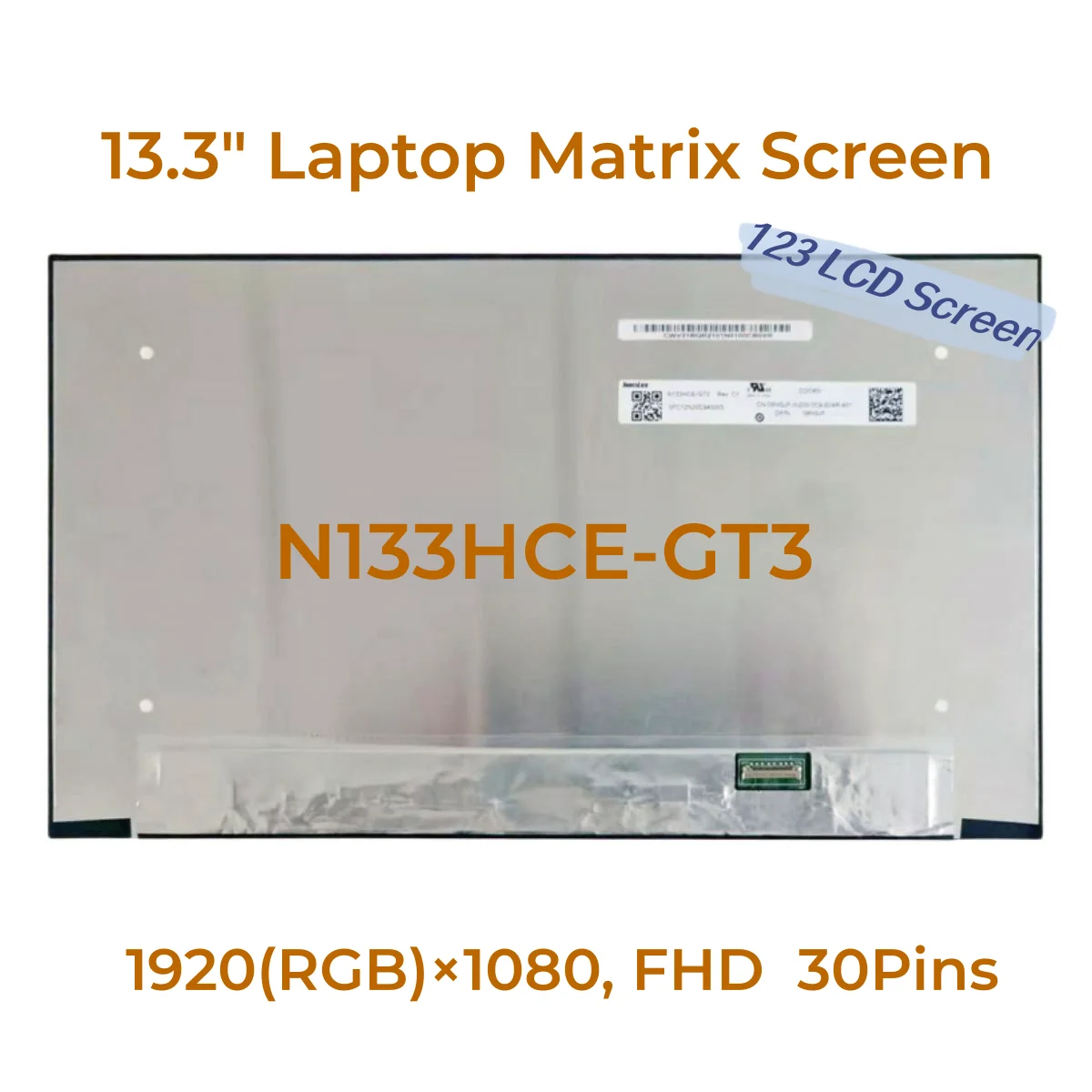 

N133HCE-GT3 NE133FHM-N56 IPS 72%NTSC LCD Display Screen Matrix eDP 30 Pins FHD Replacement LCD LED Screen Panel