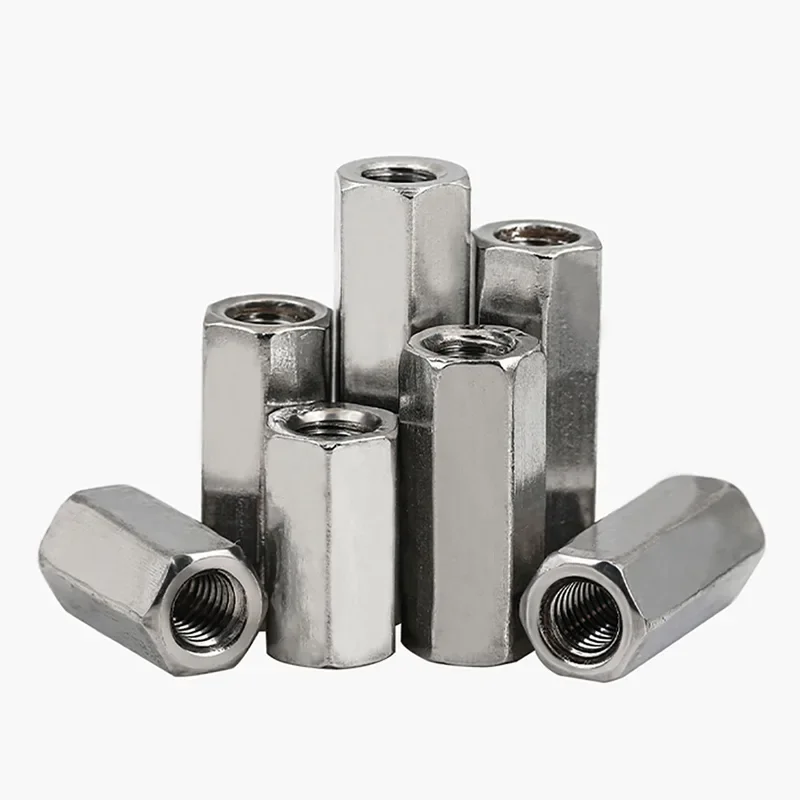 

Right and Left Thread Hex Rod Coupling Nuts 304 Stainless Steel Long HexNut Connection ThreadNut M3 M4 M5 M6 M8 M10