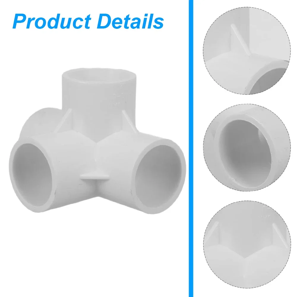 5PCS 20/25/32/40/50mm 4 Ways PVC Water Pipe Connector Fittings Home Garden Irrigation Aquarium Water Tube Fittings Joint Adapter
