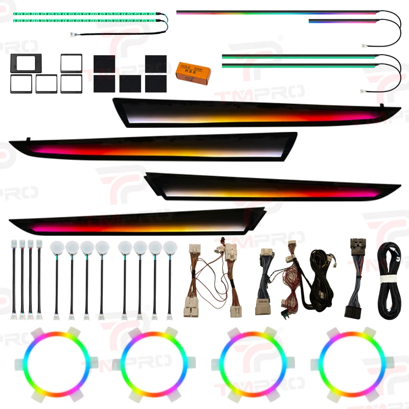 TMPRO 64 Colors LED Ambient Lighting For Mitsubishi Corporation Pajero 2016-2022 Automotive Interior Decoration