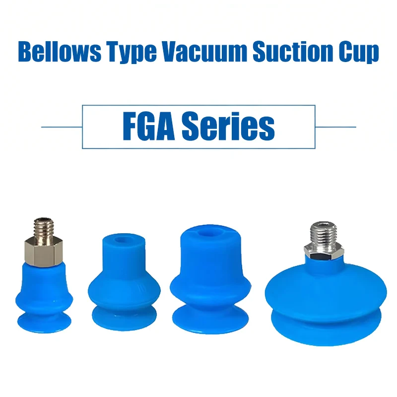 

FGA Series Bellows Vacuum Suction Cups Double Layer Pneumatic Suction Cup with Connector FGA-11 FGA-16 FGA-25 FGA-33