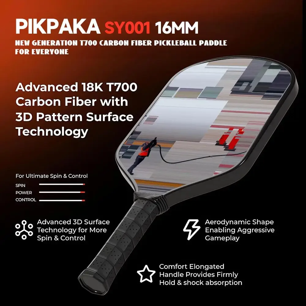 مجداف كرة البيسبول ذو الطباعة المميزة العالمية T700 من ألياف الكربون Unibody مشكل حراريًا 16 مم على شكل قرص العسل مع حقيبة وشريط قبضة #5