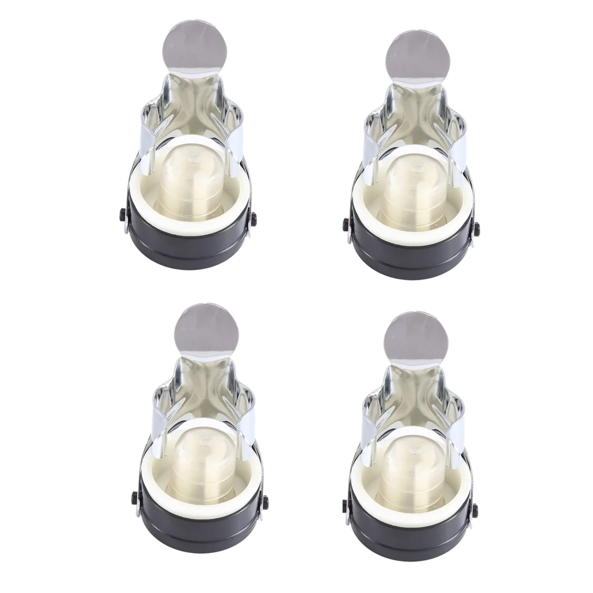 Aço inoxidável garrafa de champanhe Cortiça, selador de champanhe, rolha de bar, tampão champanhe prata, tampão vinho espumante, 4 Pack