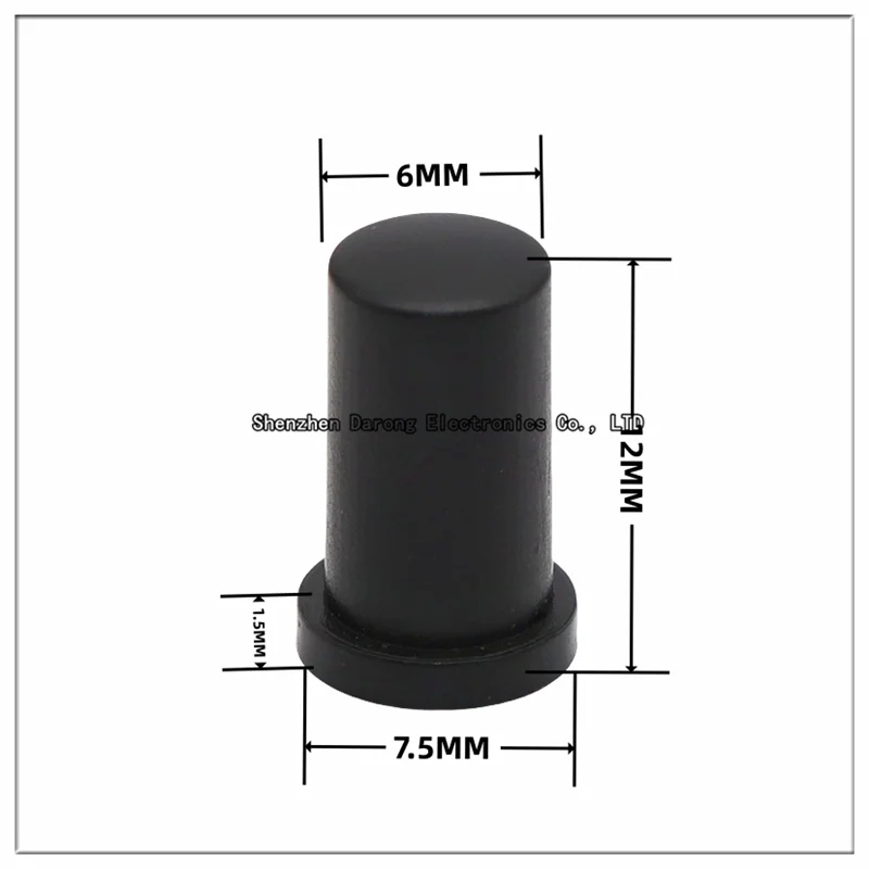 6 x 12 straw hat plastic key cap Electrical device panel key cap Tap switch cap Power key cap Universal hole 3.2MM