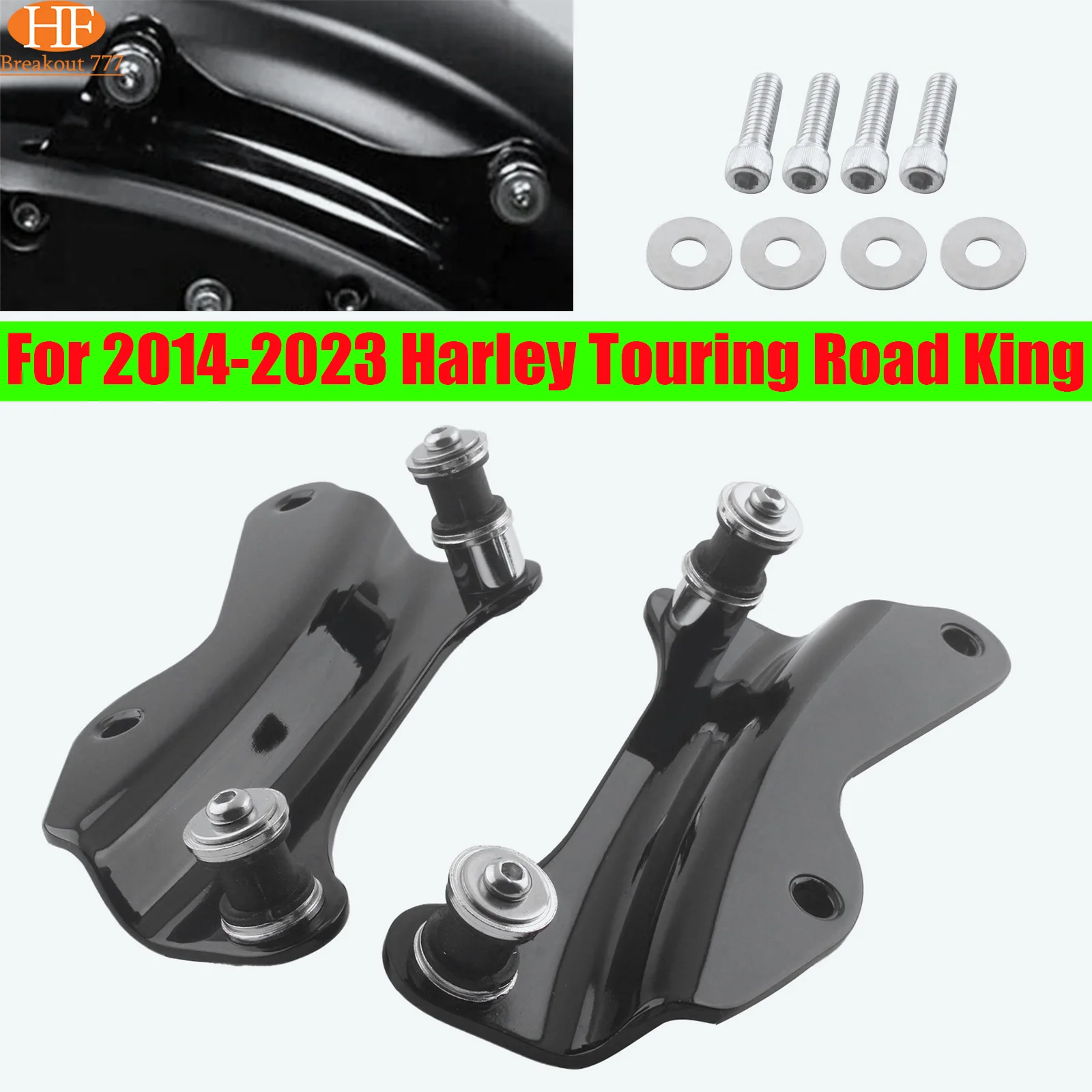 

Motorcycle Chrome 4 Point Docking Hardware Kit For Harley Touring Road King Ultra Limited Road Glide Street Glide 2014-later