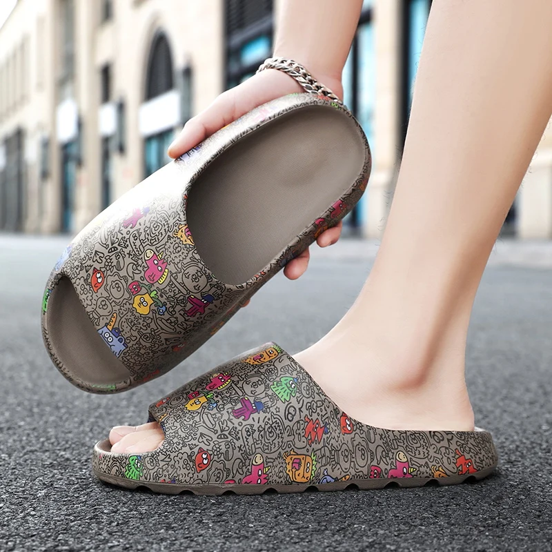 

Men'S Sandals Fashion Casual Big Size Men'S Slippers With Thick Soles Light Outdoor Hiking Wading Toe Pinch Men'S Slippers