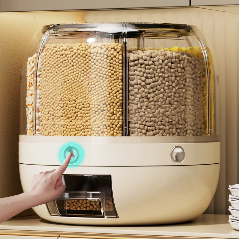 

Compartment-divided Storage Rice Buckets Household Moisture-proof Rice Jars Sealed Cans, Storage Containers, and Storage Boxes