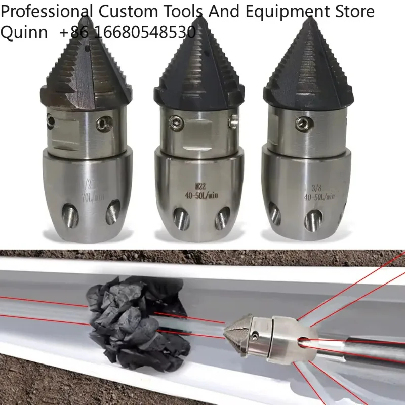 

GCElectric 1/2 M22 3/8 High Pressure Rotating Nozzle Manual Dredging Nozzle Machine with Drain Capacity of 40~50L 70 100 150 170