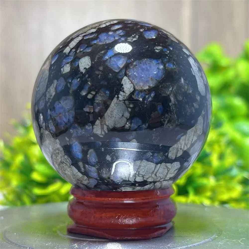 Glaucophane Sphere Ball Specimen Cristallo Que Sera  Polished Quartz Reiki Healing Spiritual Home Decoraition Treatment+Sand