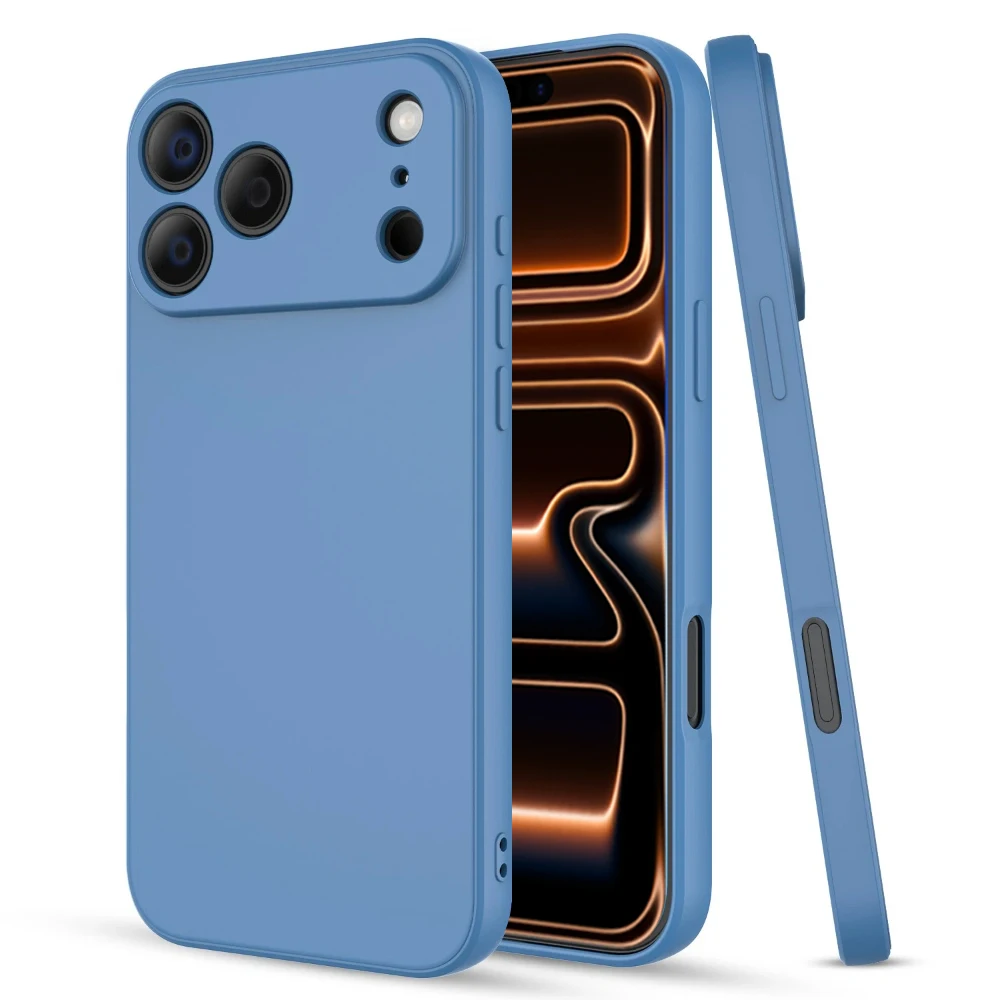 Funda de silicona líquida cuadrada para teléfono Apple iPhone 17 Pro Max 17 Air, cubierta suave para iPhone 17, 17 Air, 17 Pro Max