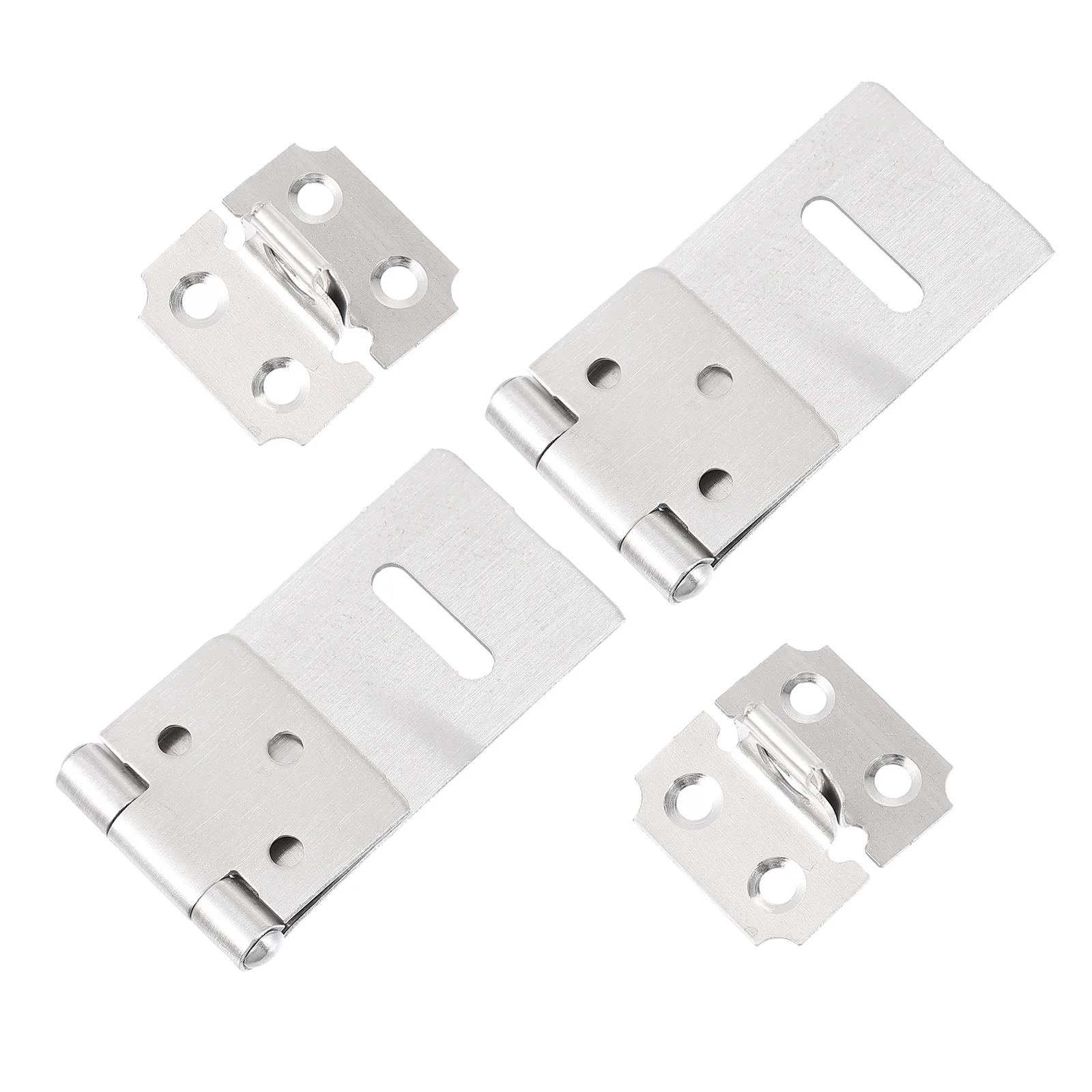 

2Sets Stainless Steel Door Hasp Anti- Safety Latch Security Padlock Lock Household Use Stainless Steel Latch
