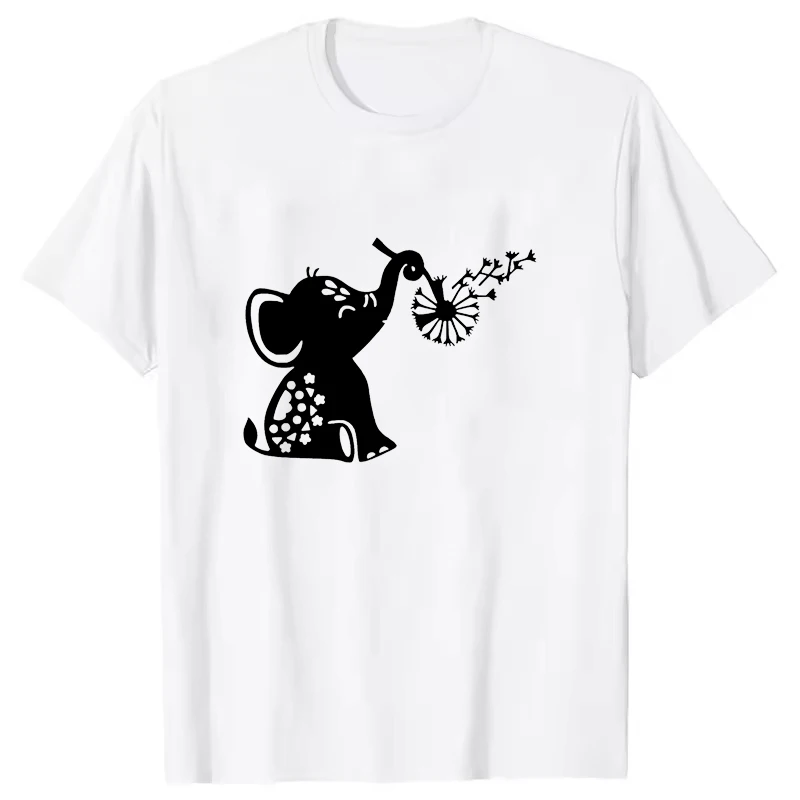 Funny Elephant Animal Printed T-Shirt Men Women Fashion Harajuku T Shirt Summer Cool Short Sleeve Hip Hop Top Street Fashion Tee