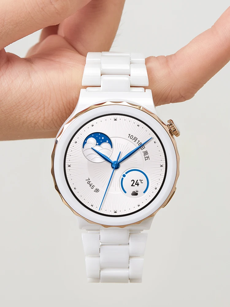 Tali Keramik 20/22Mm untuk Huawei GT 3 Pro, Gelang Jam Keramik Universal untuk Jam Tangan Huawei GT3 GT 2 Pro GT Gelang untuk Wanita Pria