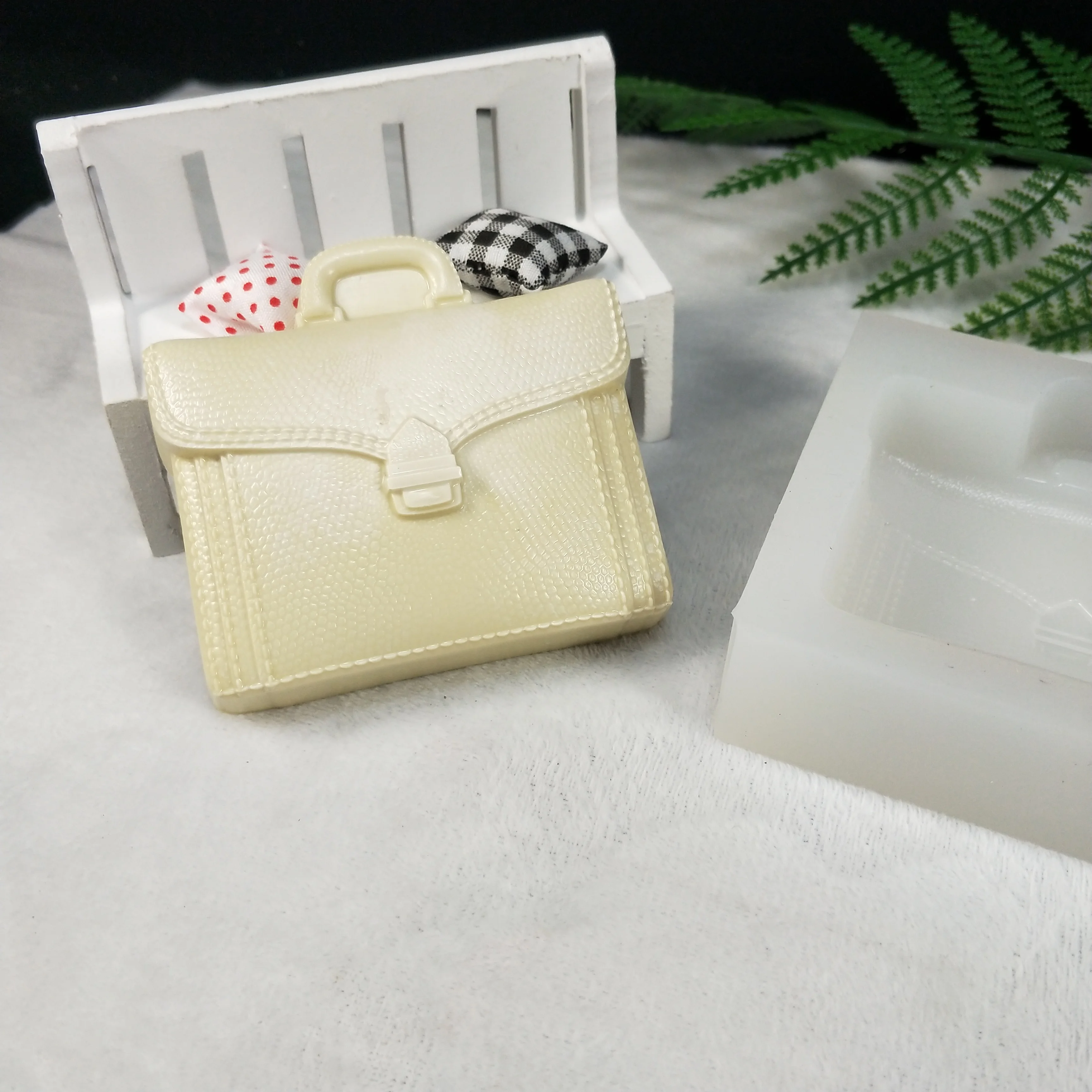 QT0261 PRZY Mold Silicone Gypsum Chocolate Candle Molds Soap Mould Soap Molds Handbag, Bag, Briefcase Molds Clay Resin