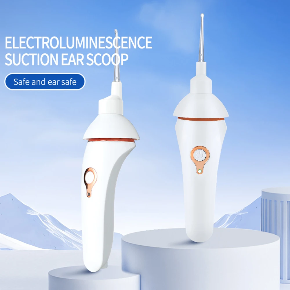 Electric Vacuum Ear Wax Remover Luminous Ear Pick Suction Device Ear Picking Spiral Ear Cleaning Tools For Children Kids Adults