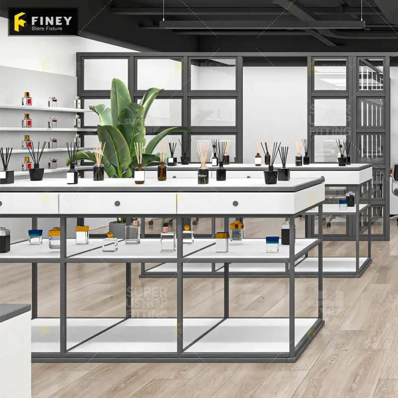 

Customize.Metal Perfume Shop Display Stand Custom Beauty Makeup Boutique Furniture Cosmetic Shop Display Shelf