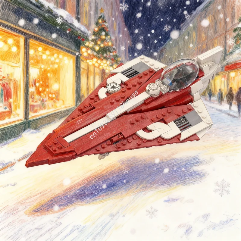 

315pcs MOC Delta Aethersprite Class Light Star Battle Model Building Blocks Architecture Toys Christmas Gifts Idea Education