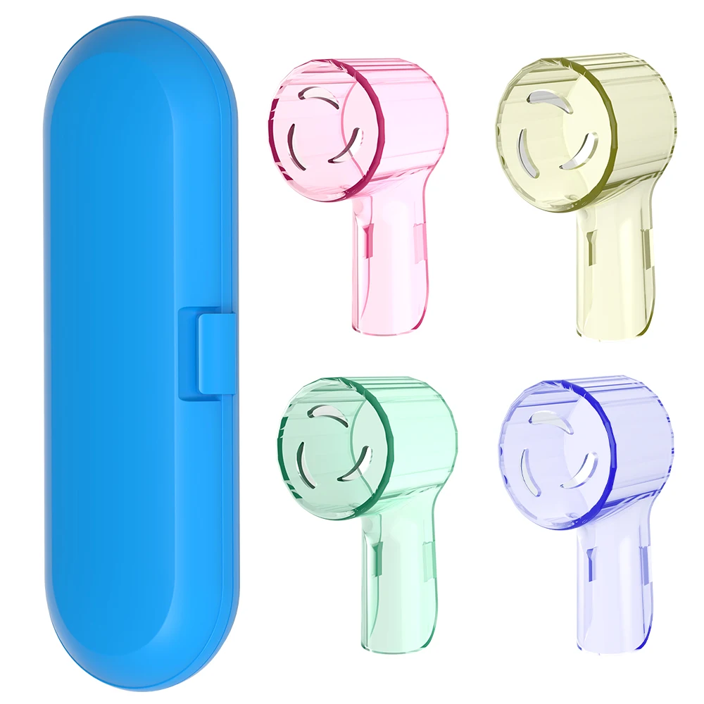 

Electric Toothbrush Storage Box with Brush Heads Dustproof Cover Caps, Compatible with Oral B & iO Series Electric Toothbrushes