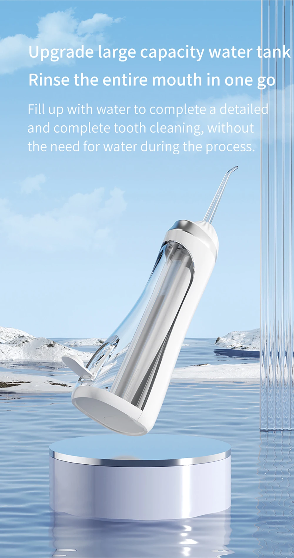 Munddusche Dental Wasser Flosser für Zähne Tragbare Dental Wasser Irrigator Wiederaufladbare Dental Wasser Jet für Zahn Reinigung – Detail 11