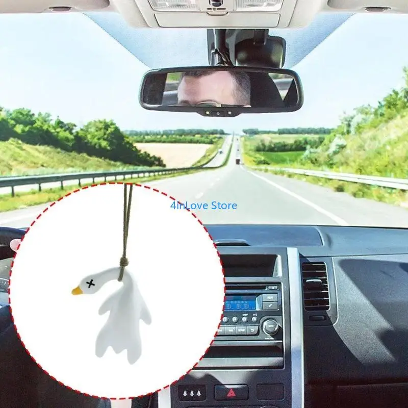T4MD Dynamic Pendant Shifting Car Swinging Duck Accessory Craft From Sturdy Mixed Materials Accessory for All