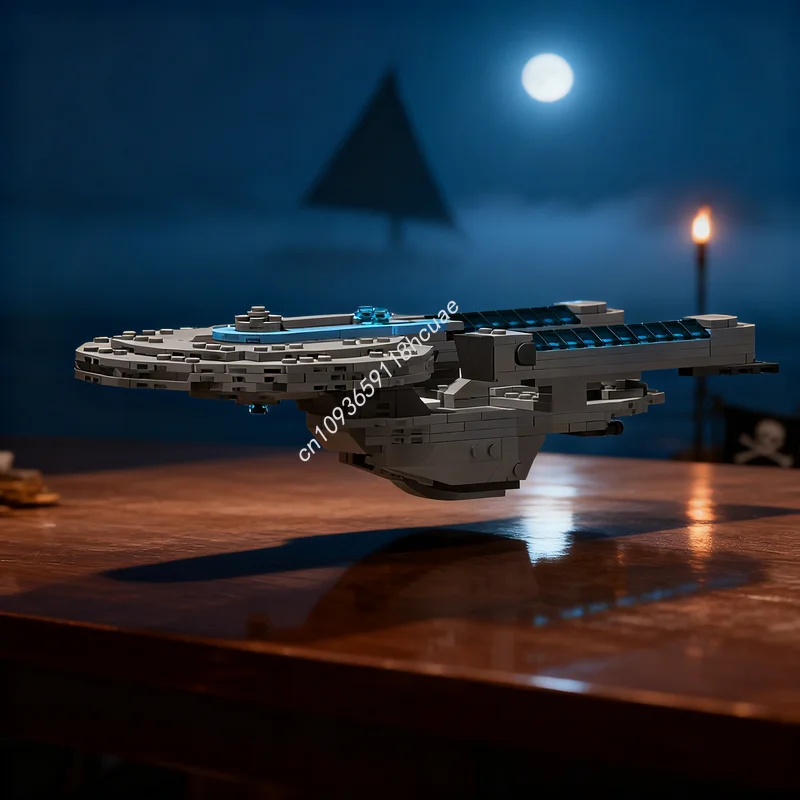 

437pcs MOC Space Nathan Bridger Class Heavy Cruiser Model Building Blocks Architecture Education Toys Brick Christmas Gift Kids