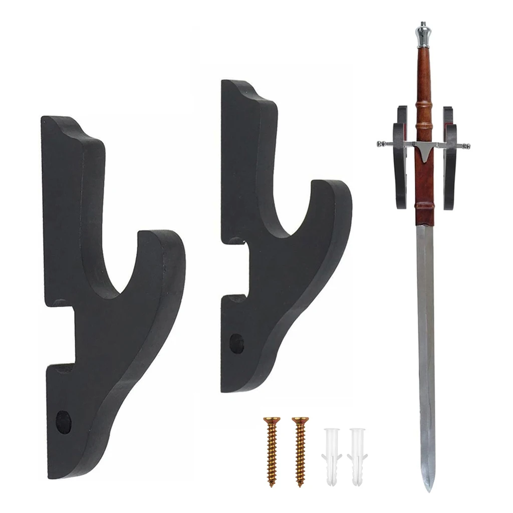 Wall Mount Adjustable Sword Stand Holder Samurai Sword Hook Hanger for Japanese Sword Katana Tanto Knife Magic Wand Display