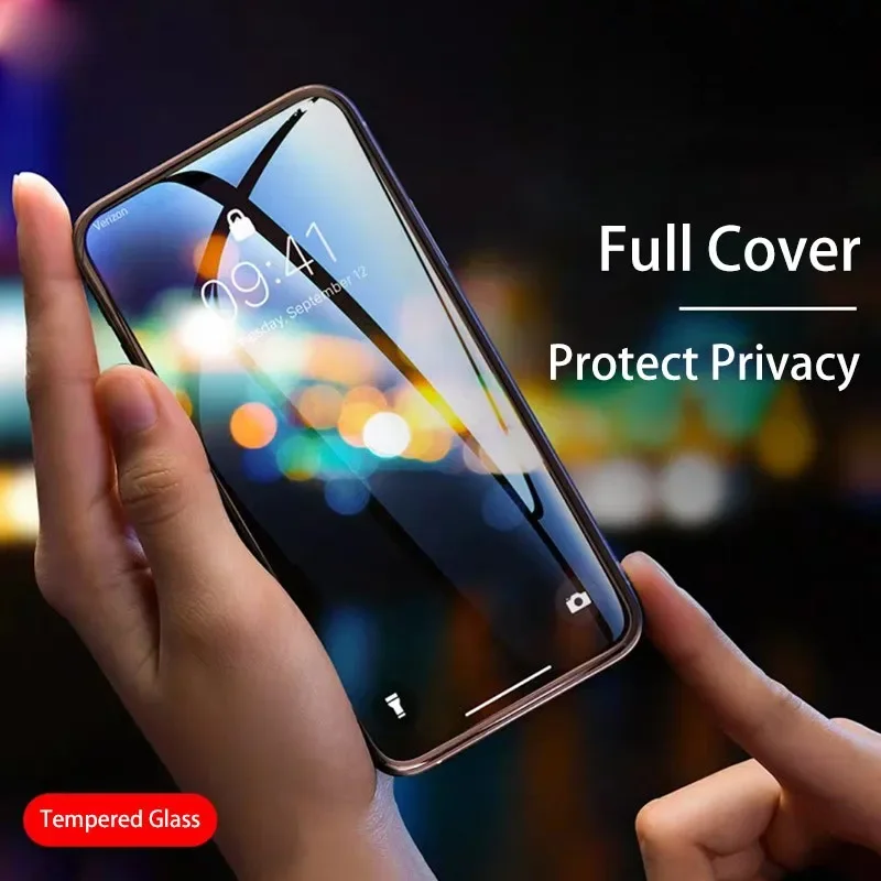 زجاج واقي مضاد للتجسس لهاتف redmi note 10s غطاء واقي للشاشة من الزجاج المقسى لهاتف Xiaomi حماية كاملة لشاشة الخصوصية