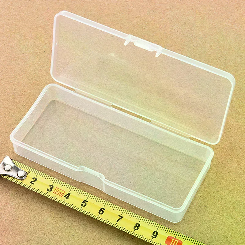/TPz/Transparent Plastic Storage Box Sauce Bottle Fruit Fork Storage Box Empty Storage Box Jewelry Rectangle Case 1PC